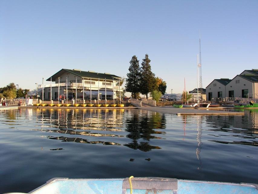 View of the Aquatic Center facility from the water