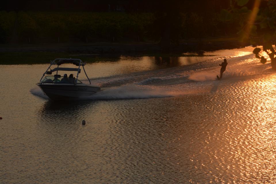person skiing