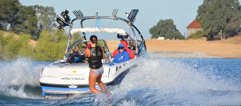 family wakeboarding