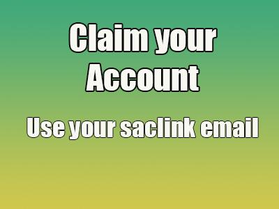 Claim you account - use your saclink account